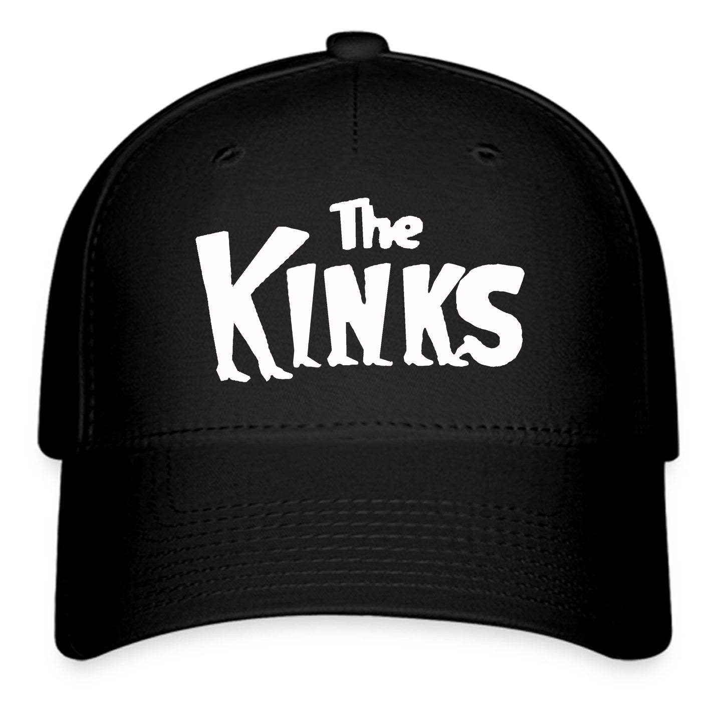 The Kinks Rock Band Logo Symbol Black Baseball Cap Hat Size Adult S/M and L/XL