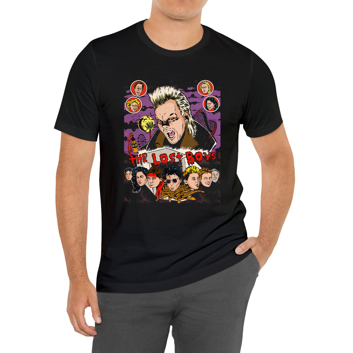 The Lost Boys Movie Black T-Shirt Size S to 3XL