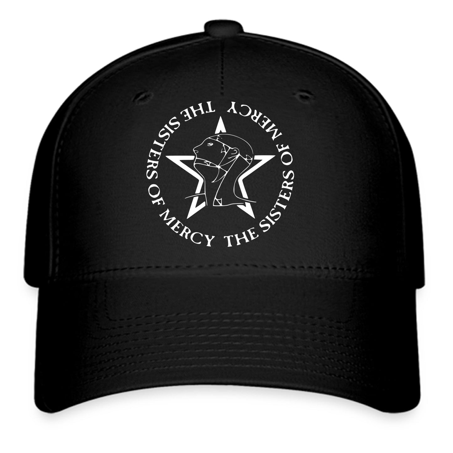 The Sisters of Mercy English Rock Band Logo Symbol Black Baseball Cap Hat Size Adult S/M and L/XL