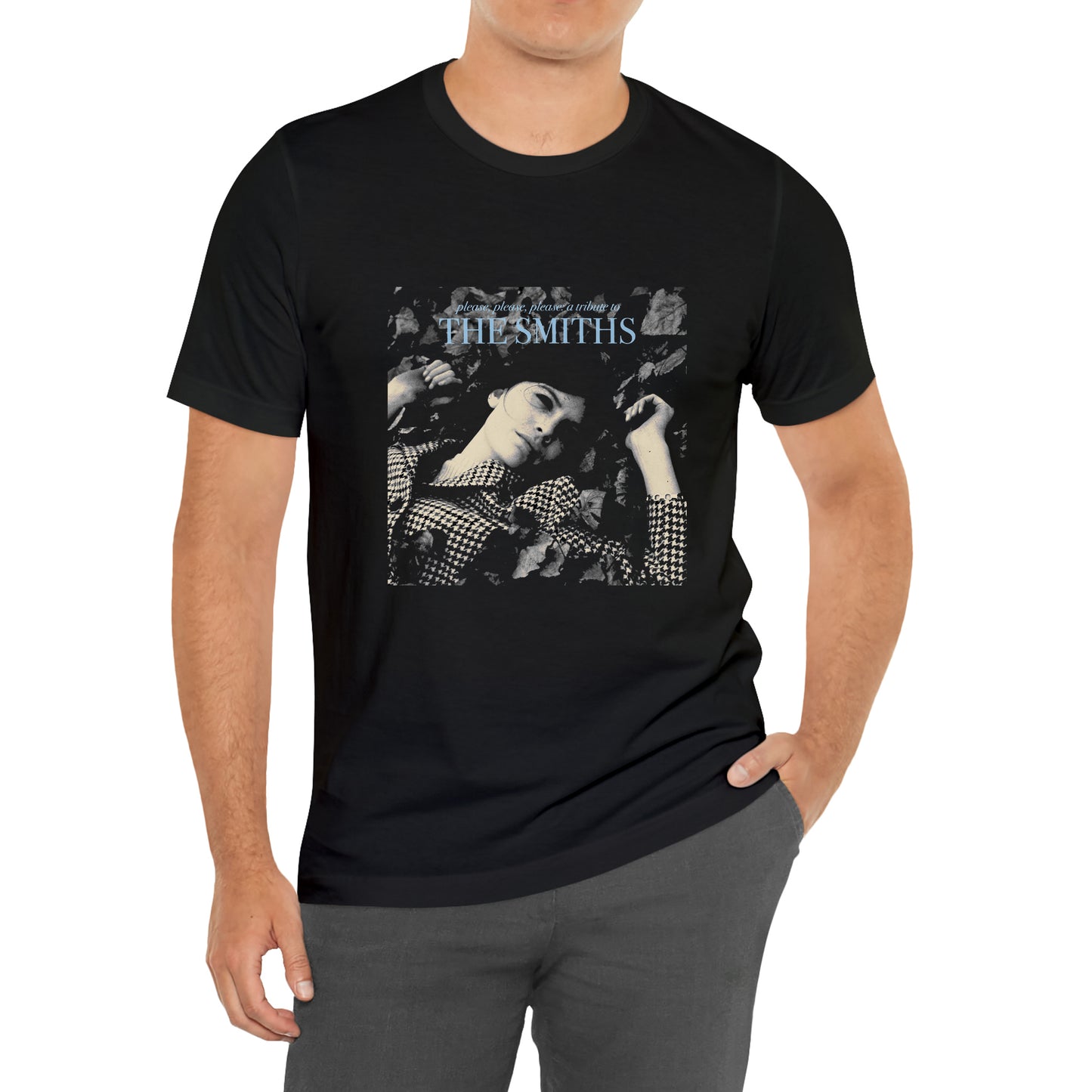 The Smiths English Rock Band Please,Please,Please Logo Symbol Black T-Shirt Size S to 3XL