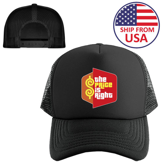 The Price is Right American Television Game Show Logo Symbol Black Trucker Hat Cap