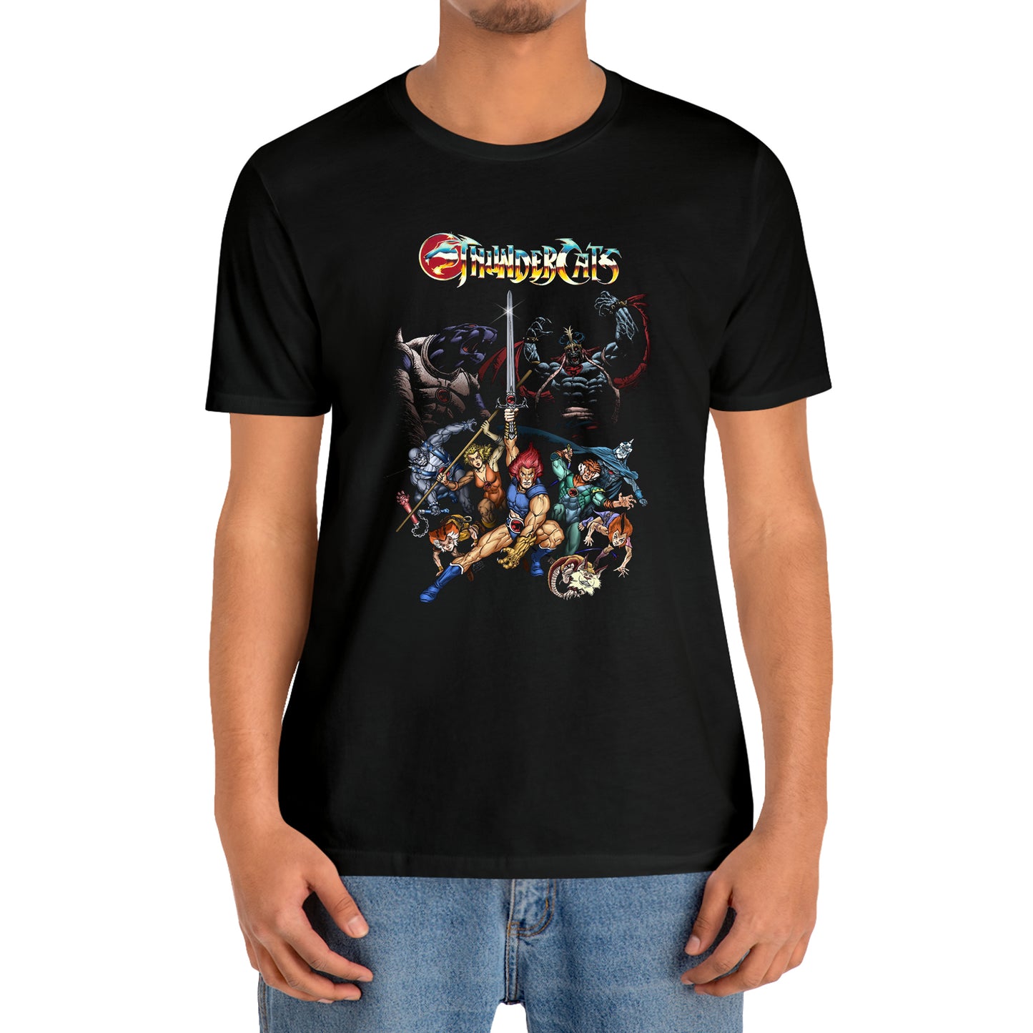 Thundercats Retro Animated Cartoon Black T-Shirt Size S to 3XL