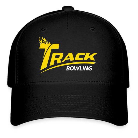 Track Bowling Balls Logo Symbol Black Baseball Cap Hat Size Adult S/M and L/XL