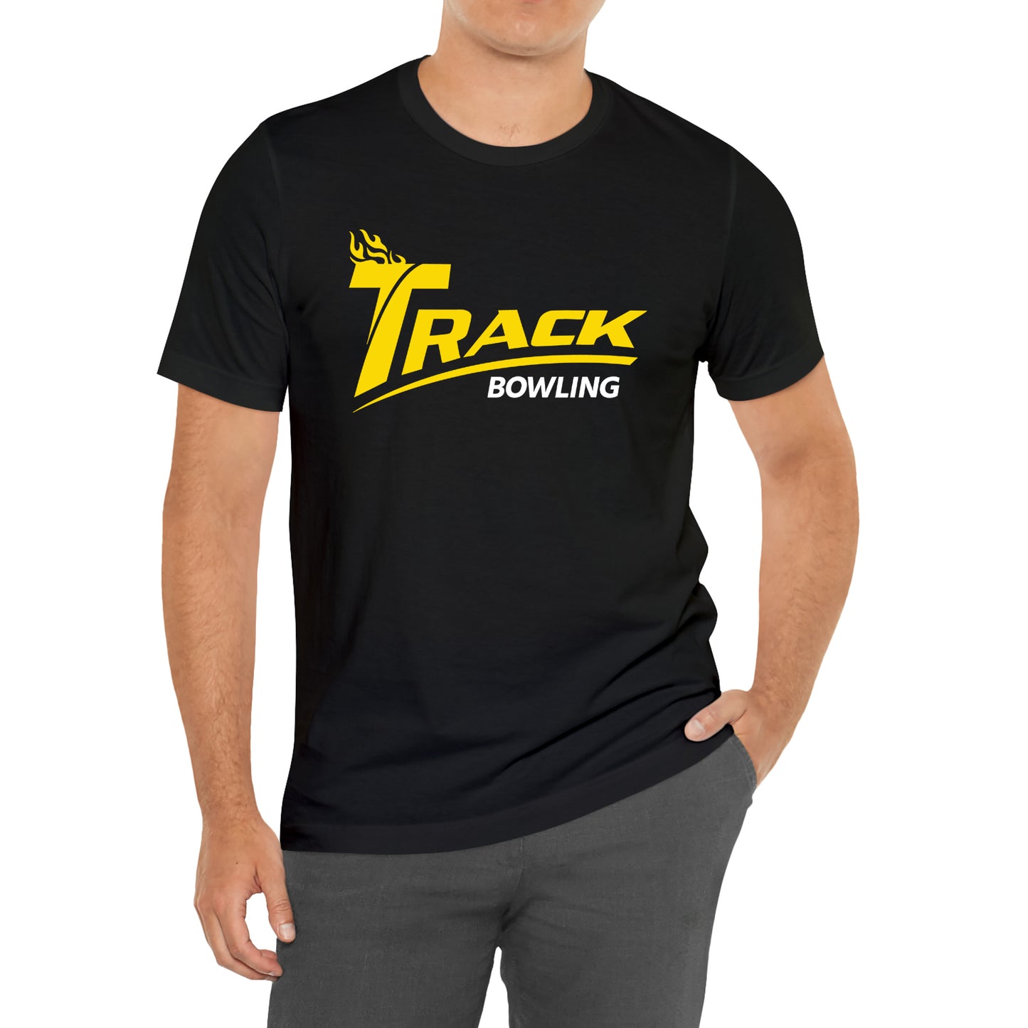 Track Bowling Ball Logo Black T-Shirt Size S to 3XL