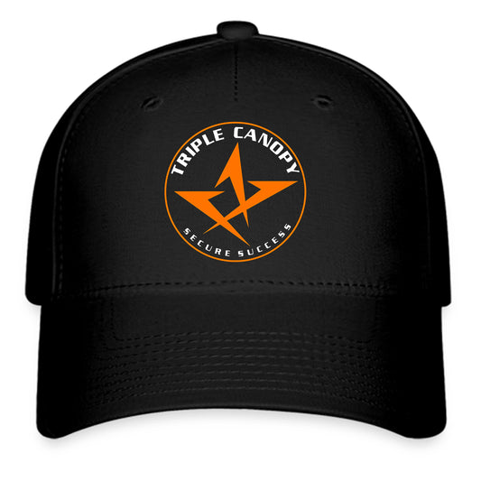 Triple Canopy Security Logo Symbol Black Baseball Cap Hat Size Adult S/M and L/XL