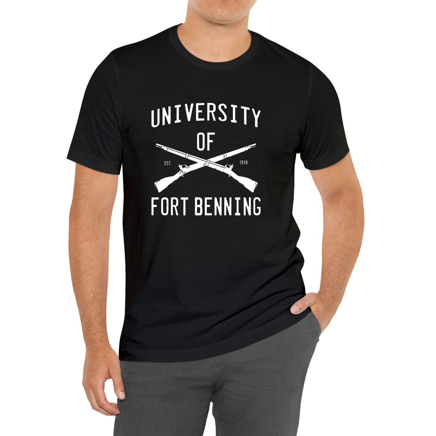 University of Fort Benning Army Military Airborne T-Shirt Size S to 3XL