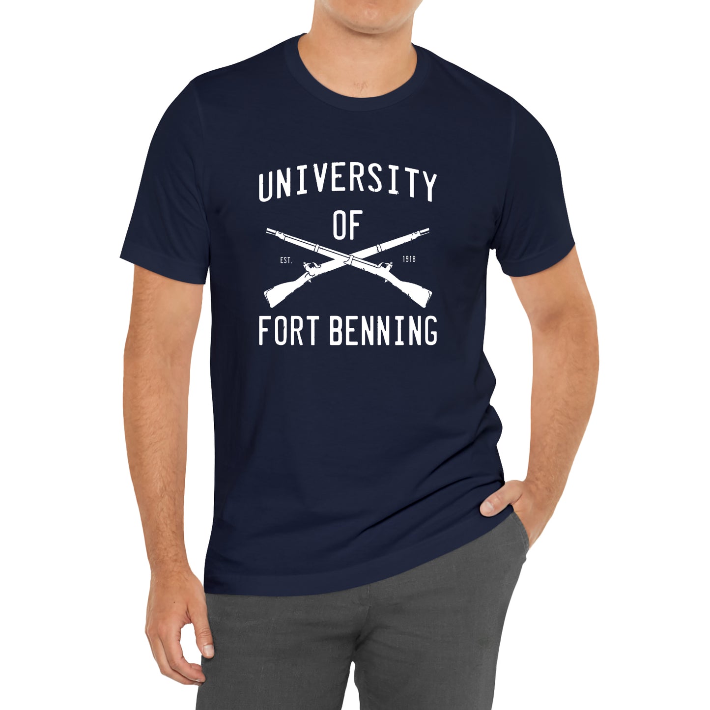 University of Fort Benning Army Military Airborne T-Shirt Size S to 3XL