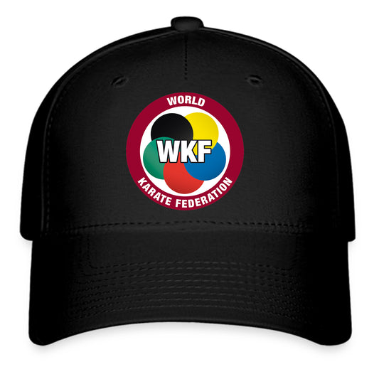WKF World Karate Federation Logo Symbol Black Baseball Cap Hat Size Adult S/M and L/XL