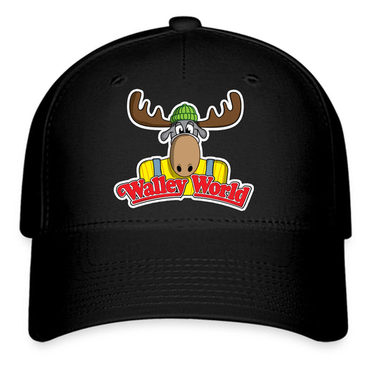 Walley World Vacation Logo Symbol Black Baseball Cap Hat Size Adult S/M and L/XL