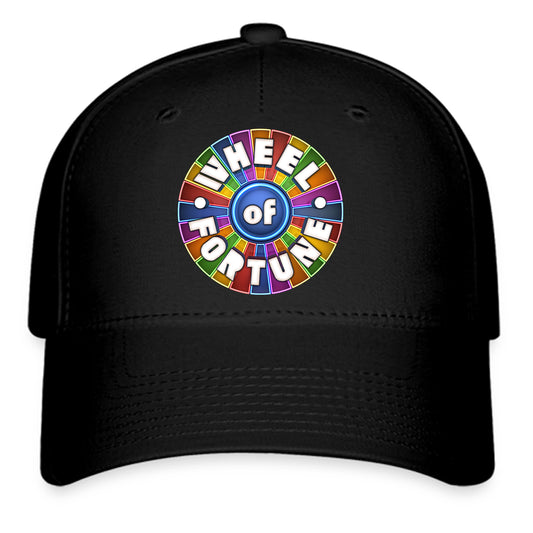 Wheel of Fortune Game Show Logo Symbol Black Baseball Cap Hat Size Adult S/M and L/XL