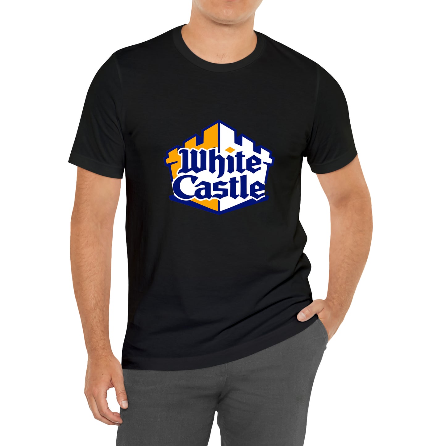 White Castle Burger Logo Symbol T-Shirt Size S to 3XL