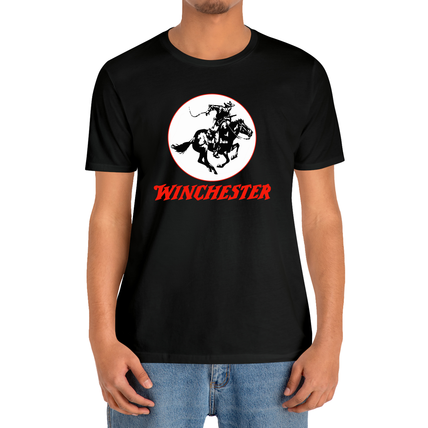 Winchester Gun Pistols Riffle Firearms Logo T-Shirt Size S to 3XL