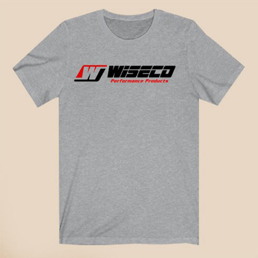 Wiseco Performance Piston Logo Symbol Gray T-Shirt Size S to 3XL