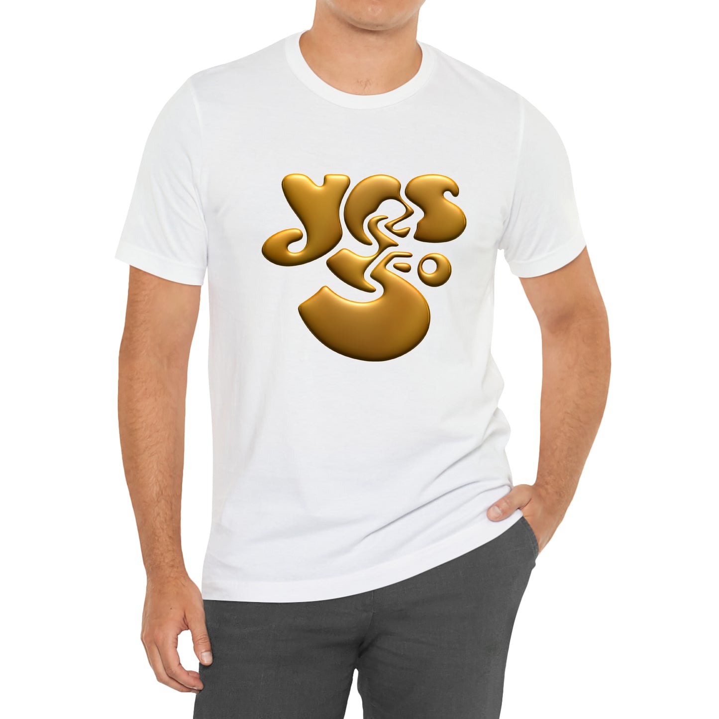 YES English Progressive Rock Band 50 Years Anniversary Tour Logo Symbol White T-Shirt Size S to 3XL