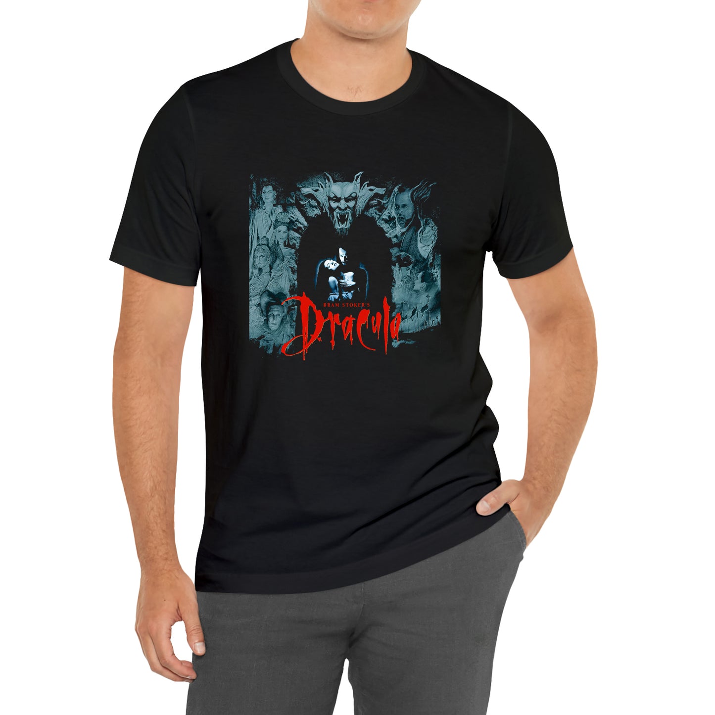 Bram Stoker's Dracula Horror Movie Icon Black T-Shirt Size S to 3XL