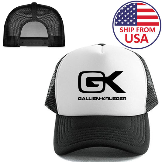 Gallien Krueger Guitars Logo Symbol White Trucker Hat Cap